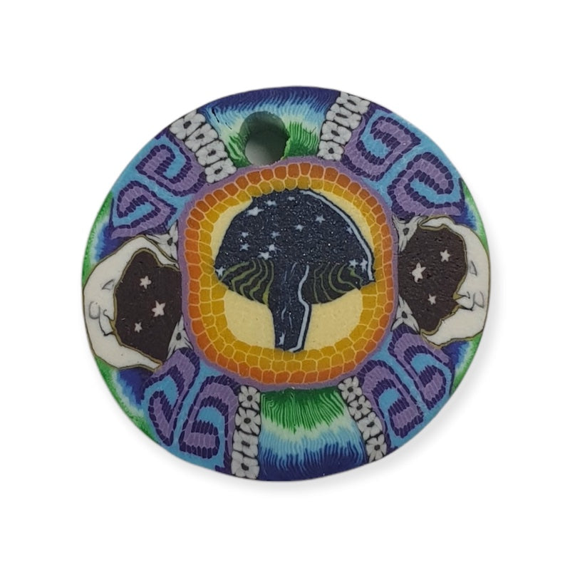 26mm Fimo Pendant (1) - Mushroom w. Celestial