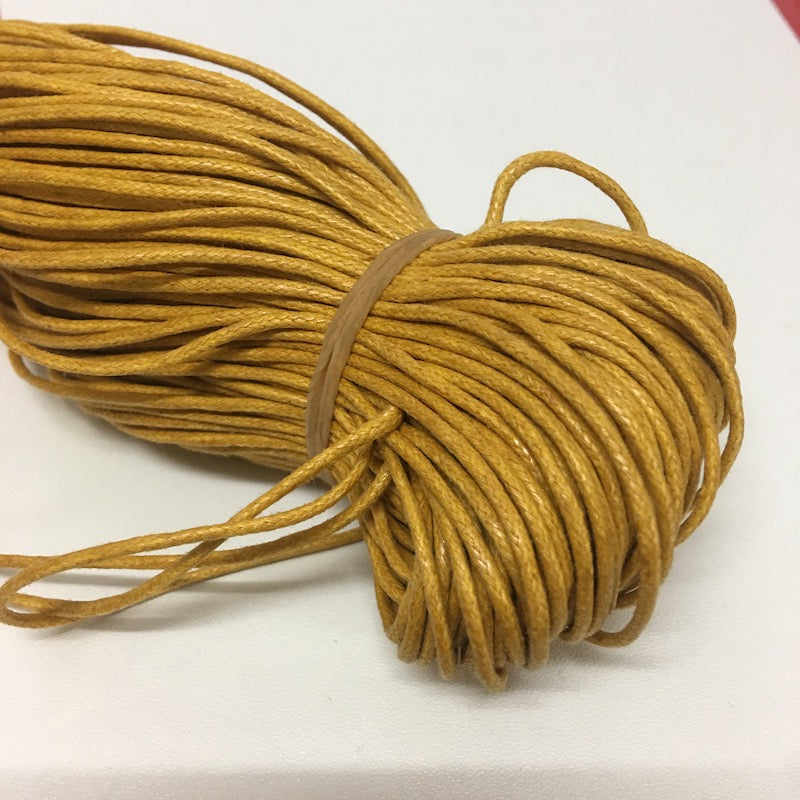 2mm Wax Cotton (10m) - Mustard