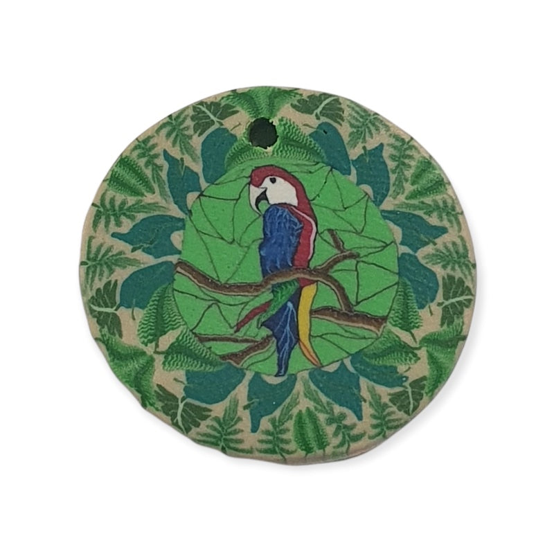 26mm Fimo Pendant (1) - Parrot