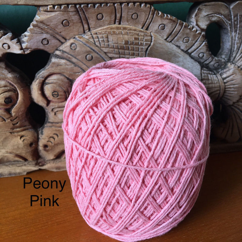 1mm Natural Cotton Rope Cord - Peony Pink