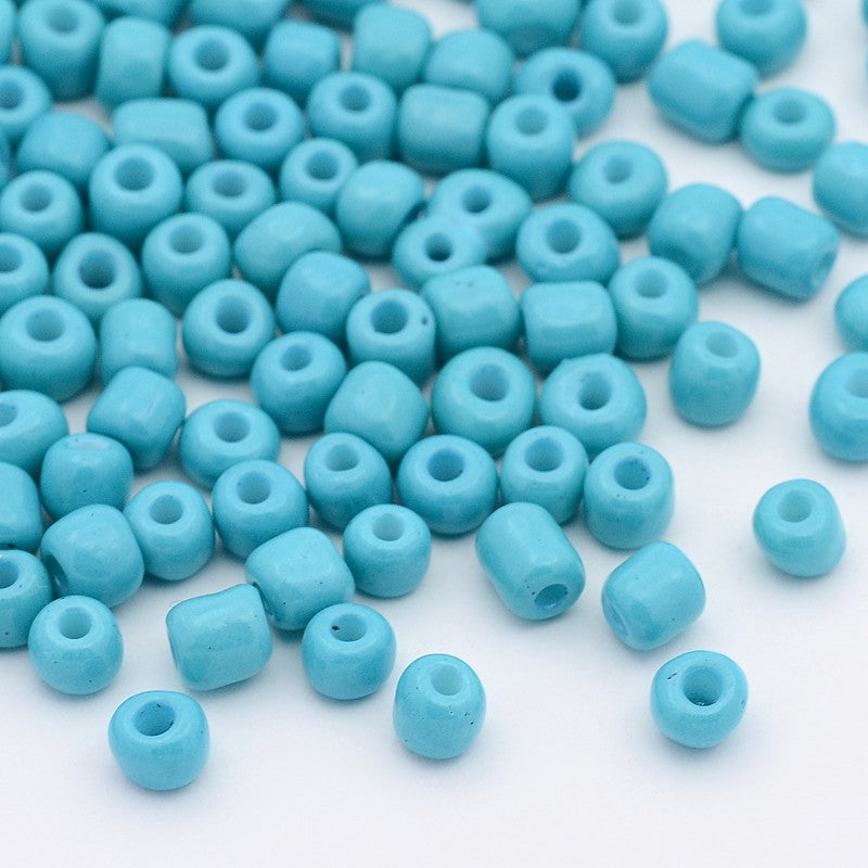 Turquoise - 6/0 Baked On Colour (50g) - Seed Beads