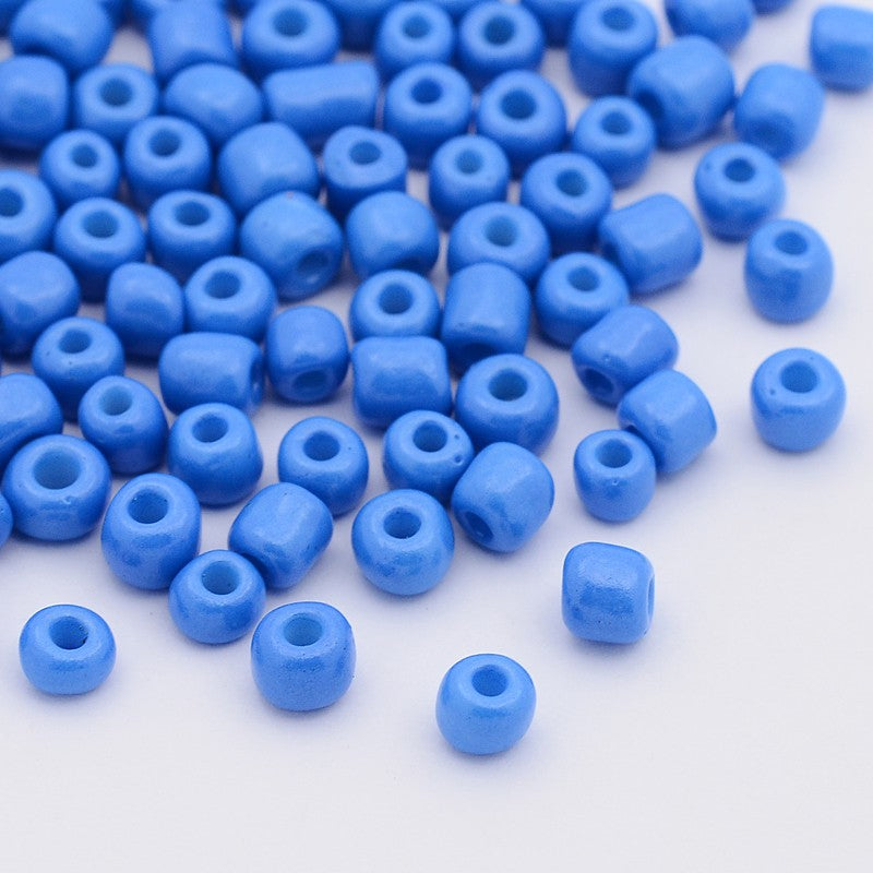 Blue - 6/0 Baked On Colour (50g) - Seed Beads