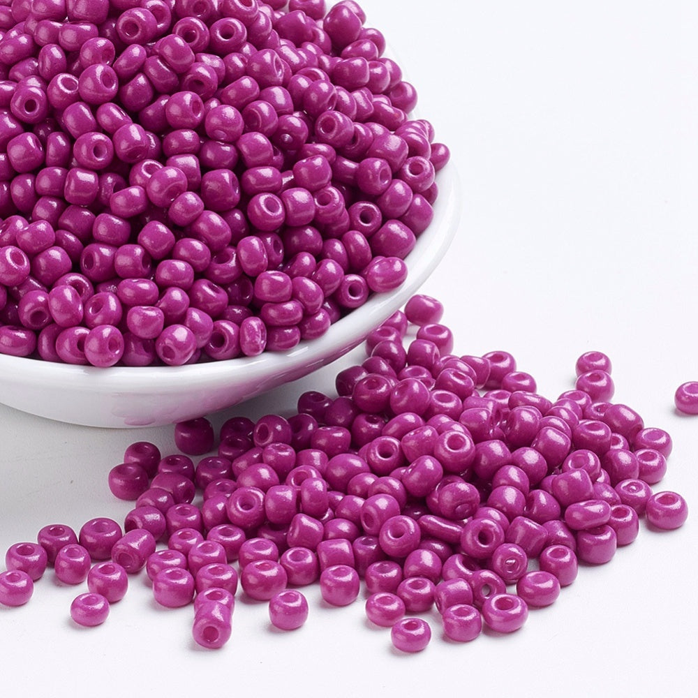 Magenta - 6/0 Baked On Colour (50g) - Seed Beads