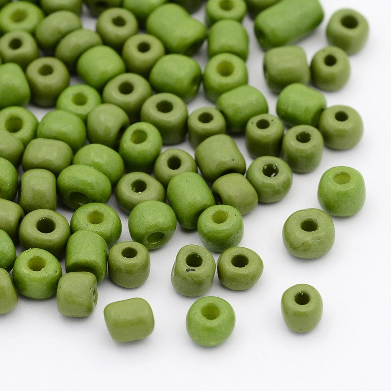Olive - 6/0 Baked On Colour (50g) - Seed Beads