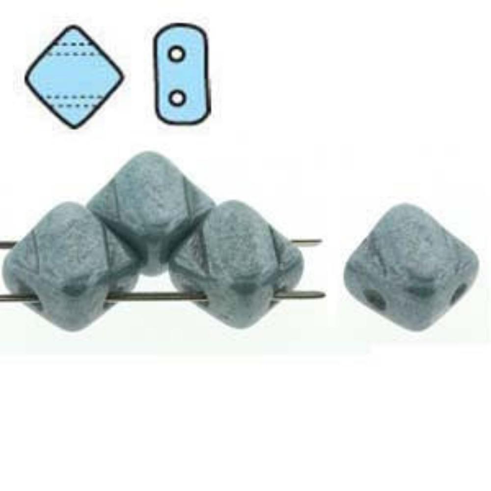 Silky Beads - Chalk Blue Lustre (1 Strand)