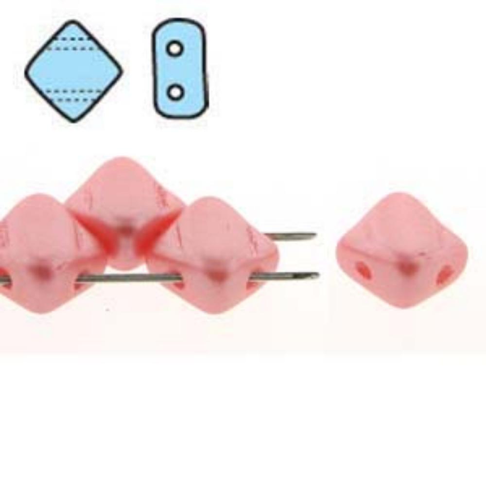 Silky Beads - Pastel Light Coral (1 Strand)