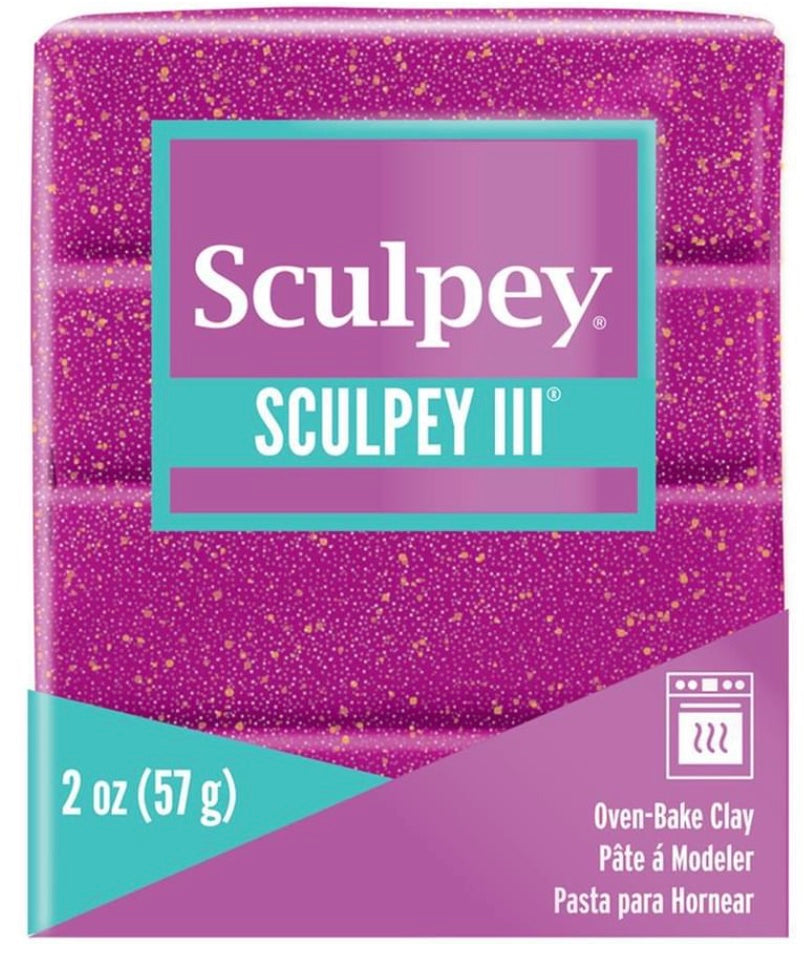 Violet Glitter (57g) - Sculpey III Polymer Clay
