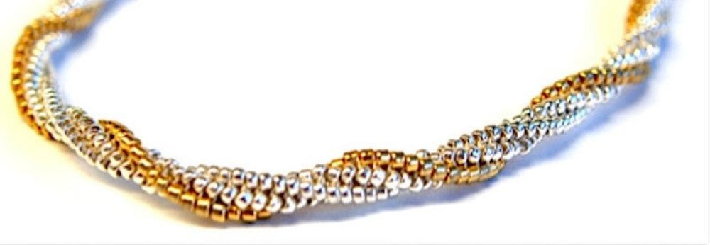 Sterling & 24kt Gold Twist Necklace Pattern