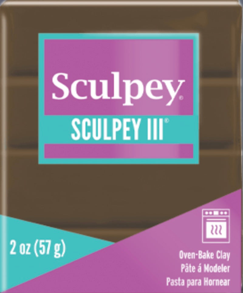 Suede Brown (57g) - Sculpey III Polymer Clay