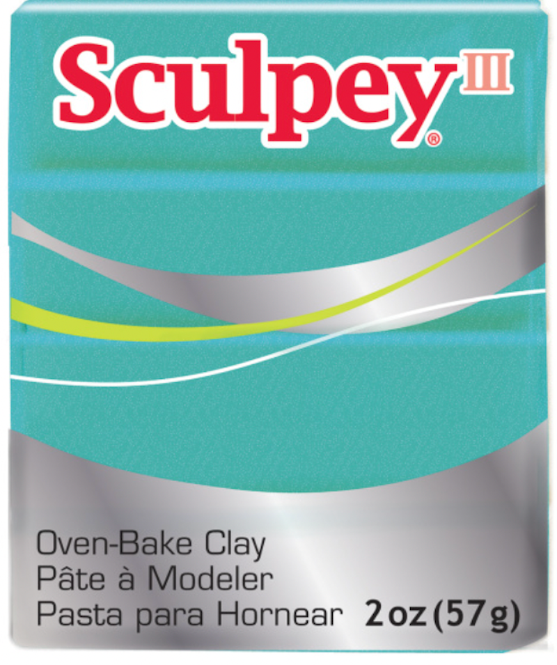 Teal Pearl (57g) - Sculpey III Polymer Clay