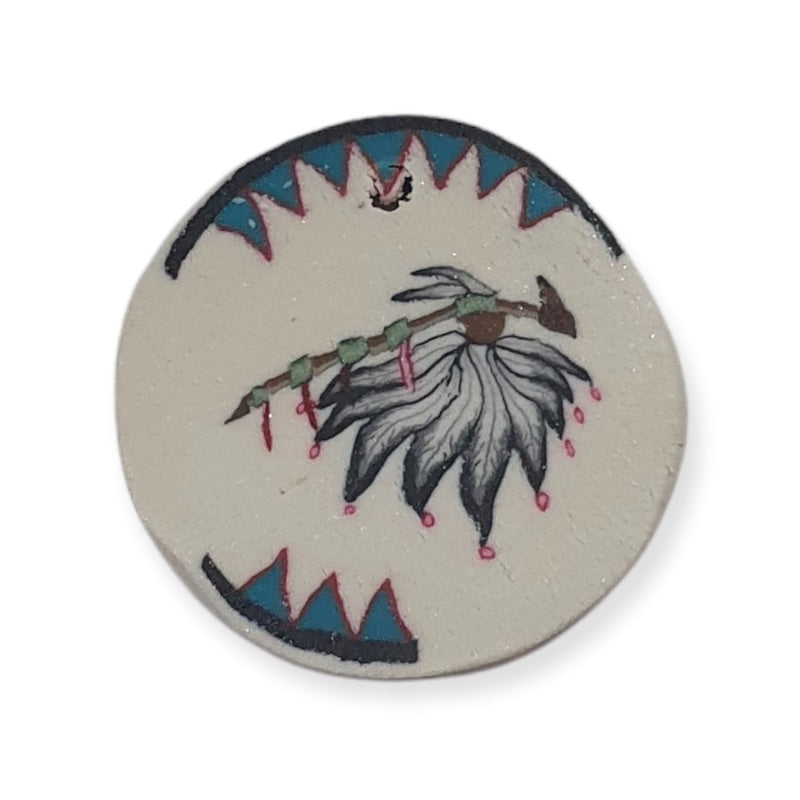 22mm Fimo Pendant (1) - Tomahawk