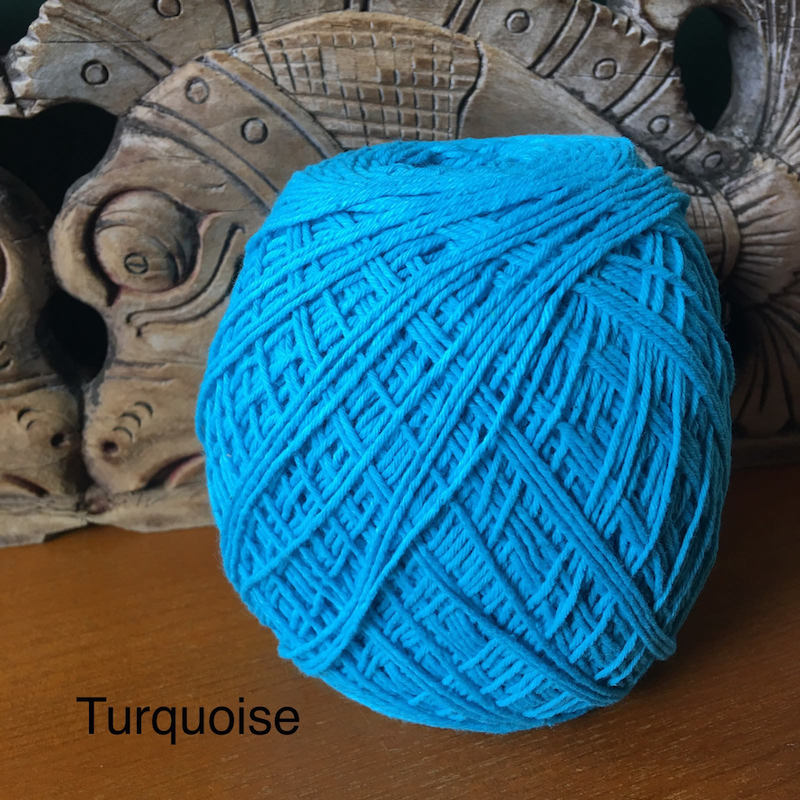 1mm Natural Cotton Rope Cord - Turquoise