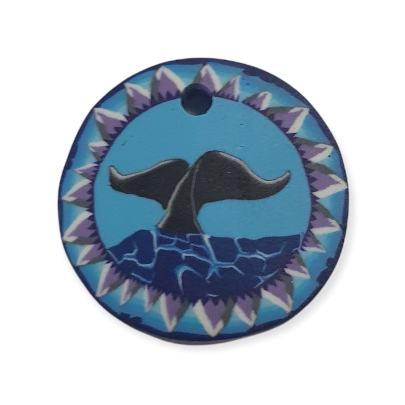 26mm Fimo Pendant (1) - Whale Tail