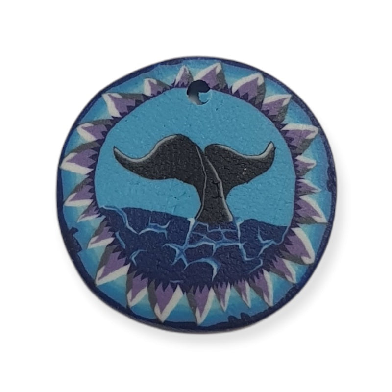 22mm Fimo Pendant (1) - Whale Tail