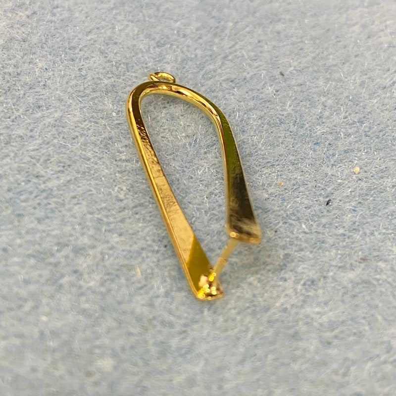 32mm Twisted Pendant Bail (1) - Gold