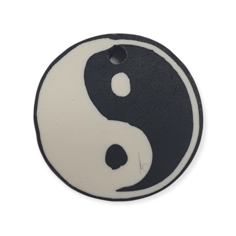 26mm Fimo Pendant (1) - Yin/Yang