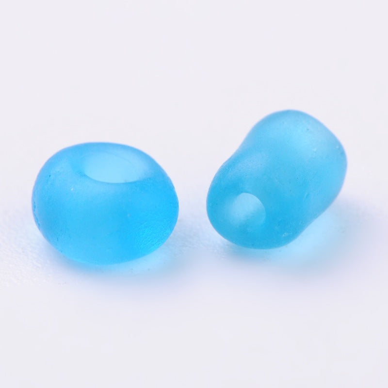 Sky Blue - 6/0 Frosted Transparent (50g) - Seed Beads
