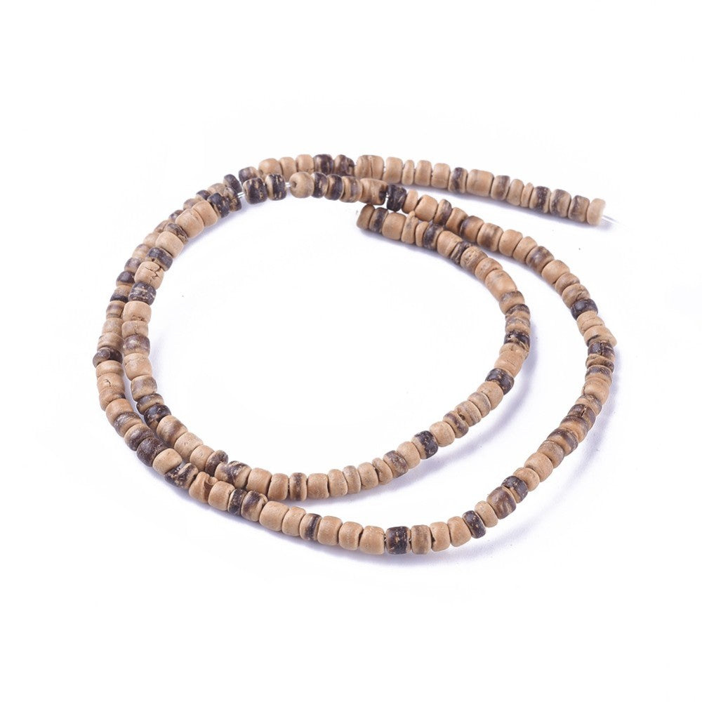 3-4mm Beads (1 Strand) - Coconut - Browns