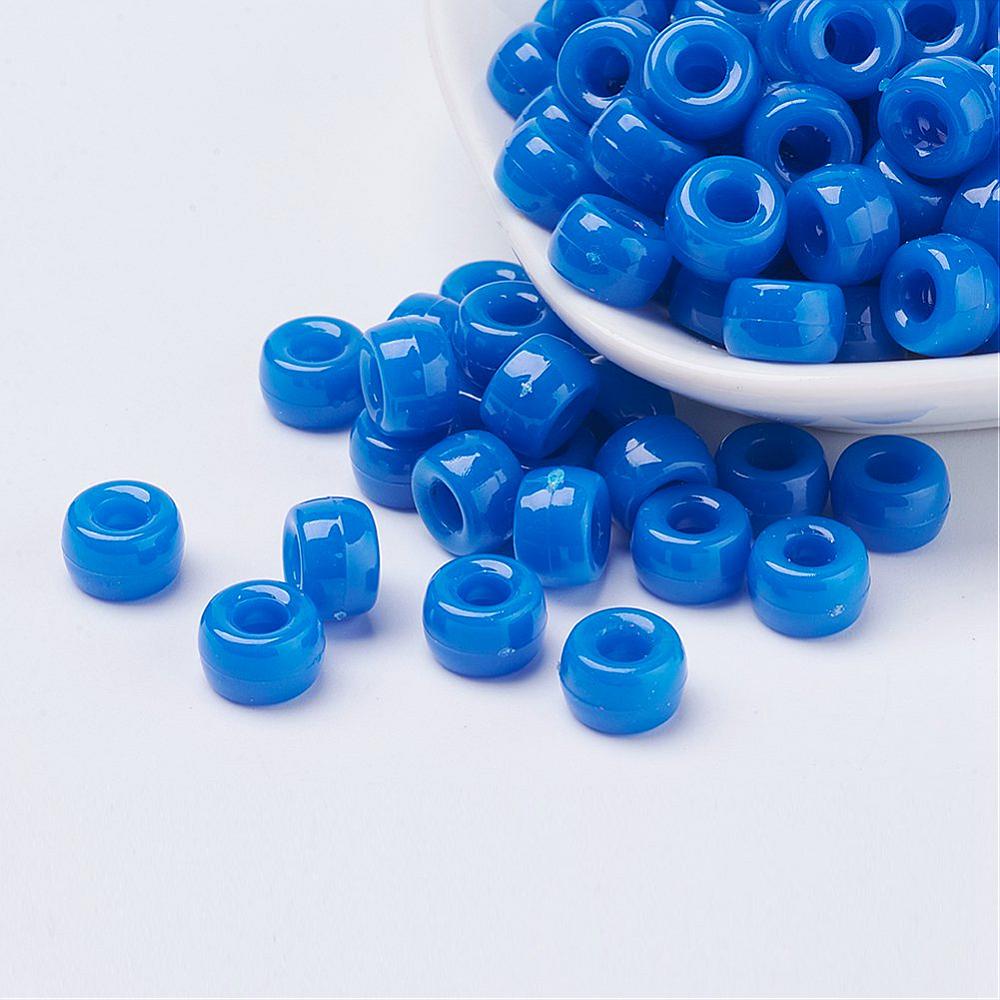 Dark Blue Opaque (100) - Acrylic Pony Beads