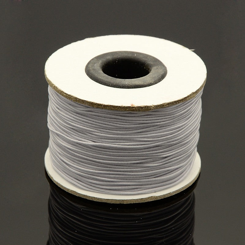 1mm Cloth Elastic (10m) - Grey