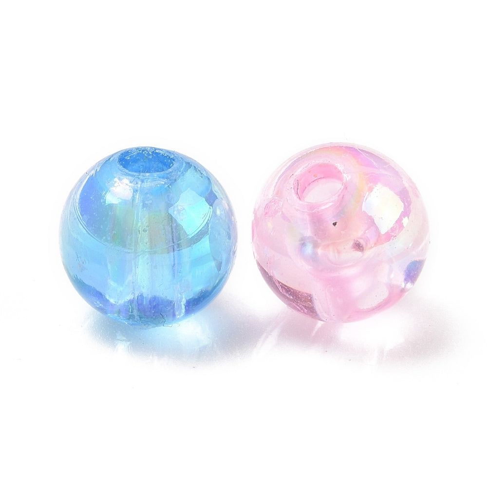 6mm Round AB Beads - Mix (100)