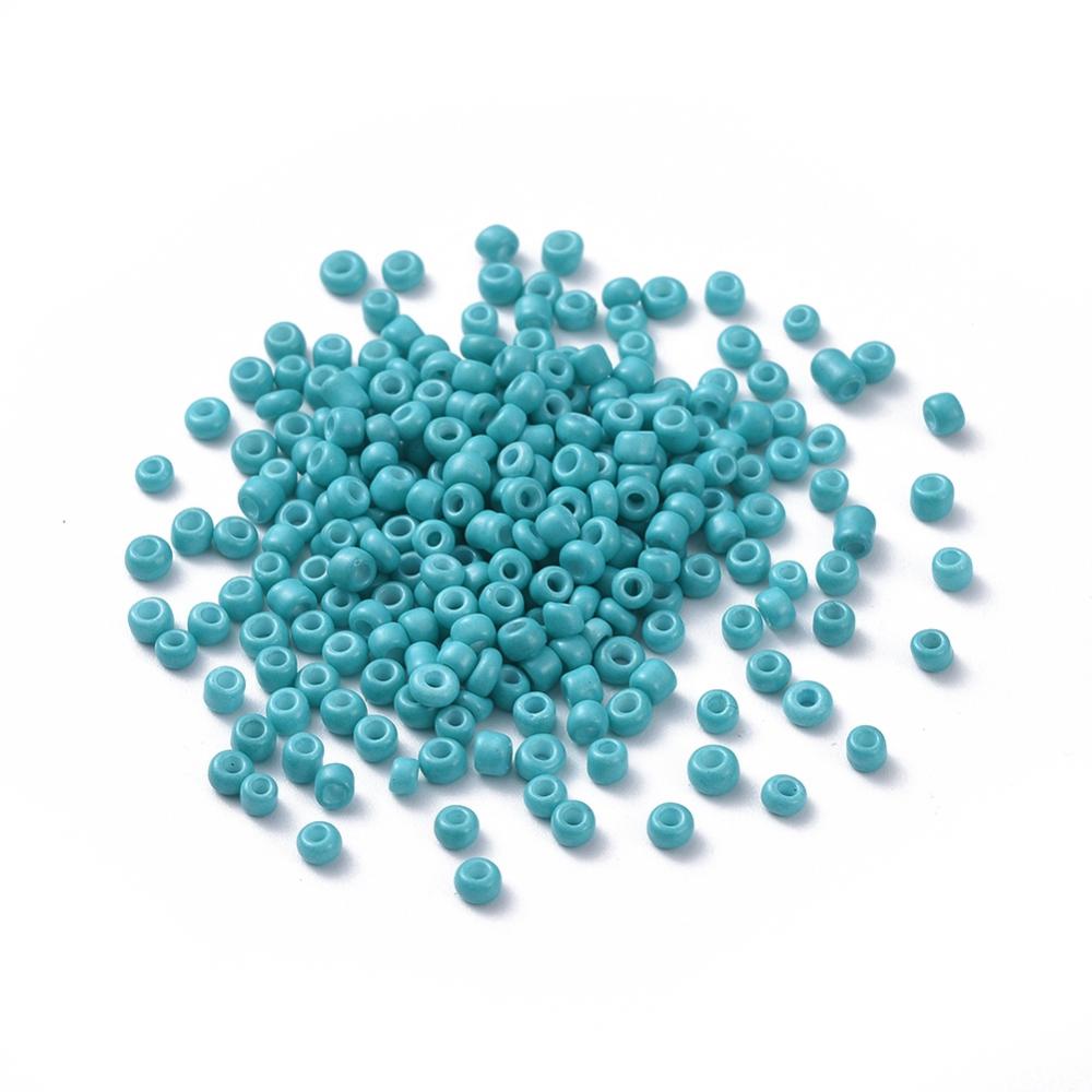 Turquoise - 8/0 Baked On Colour (50g) - Seed Beads