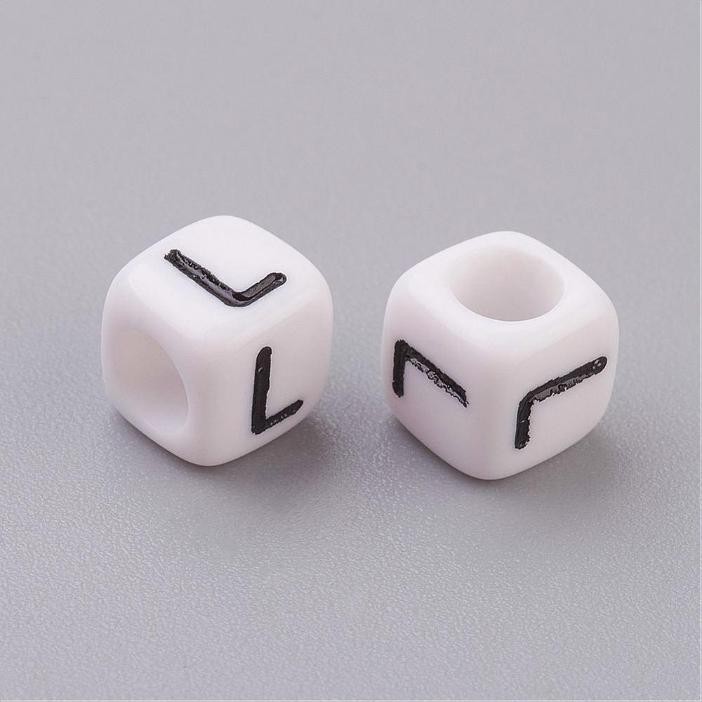 Alphabet Letter Beads (Cubes) - L