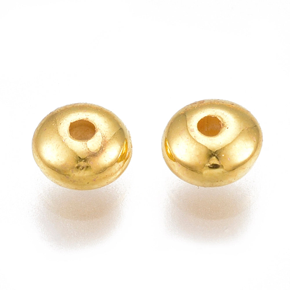 2x5mm Rondelles - (100) - Metalised Gold
