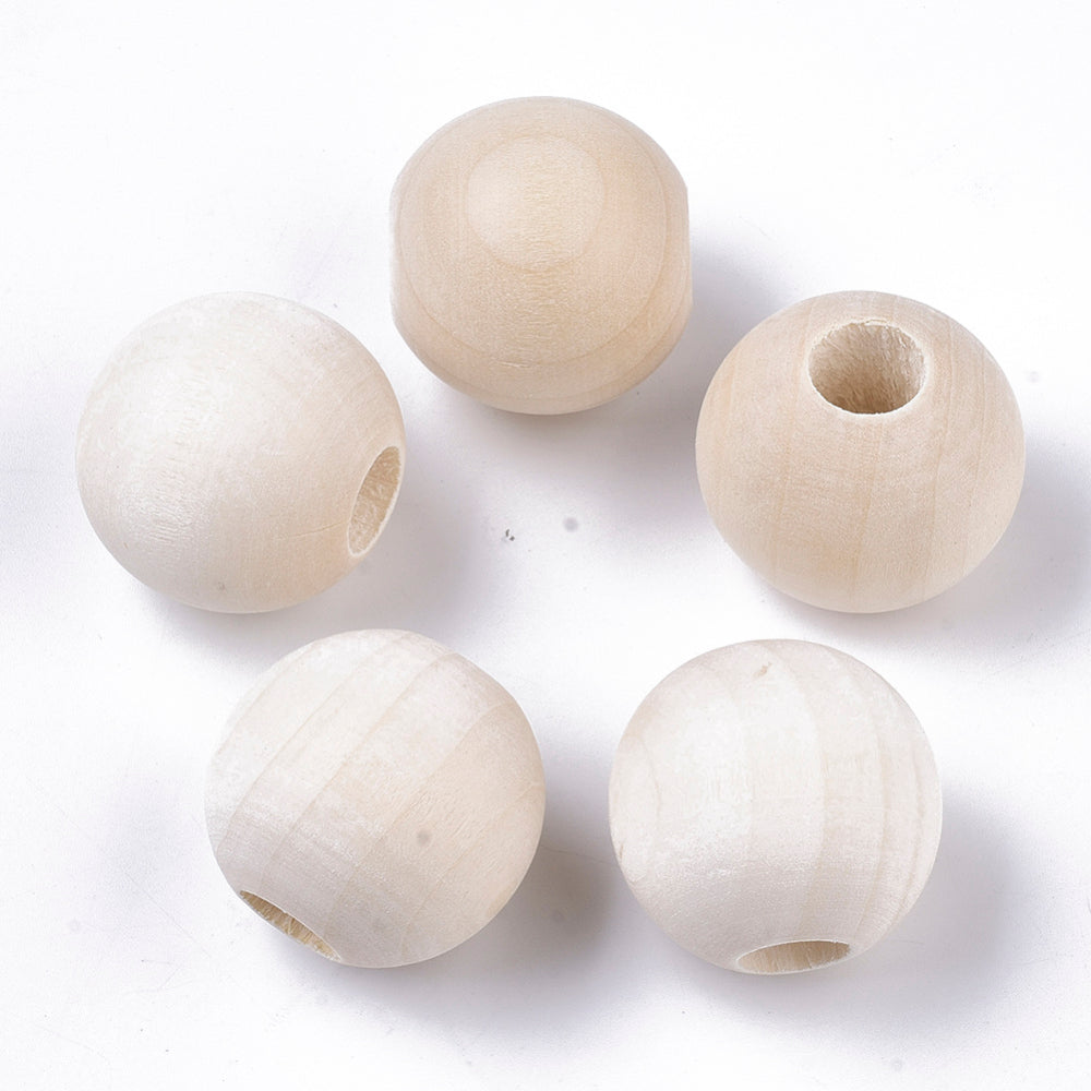 Raw Wood 40mm Bead - 10mm Hole