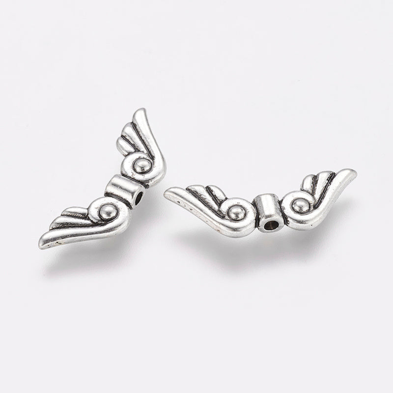 21mm Angel Wings (20) - Antique Silver