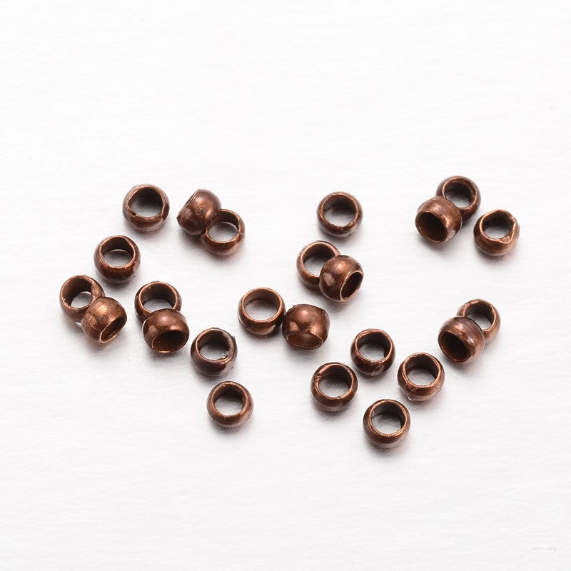 2x1mm Crimps (500) - Ancient Brass