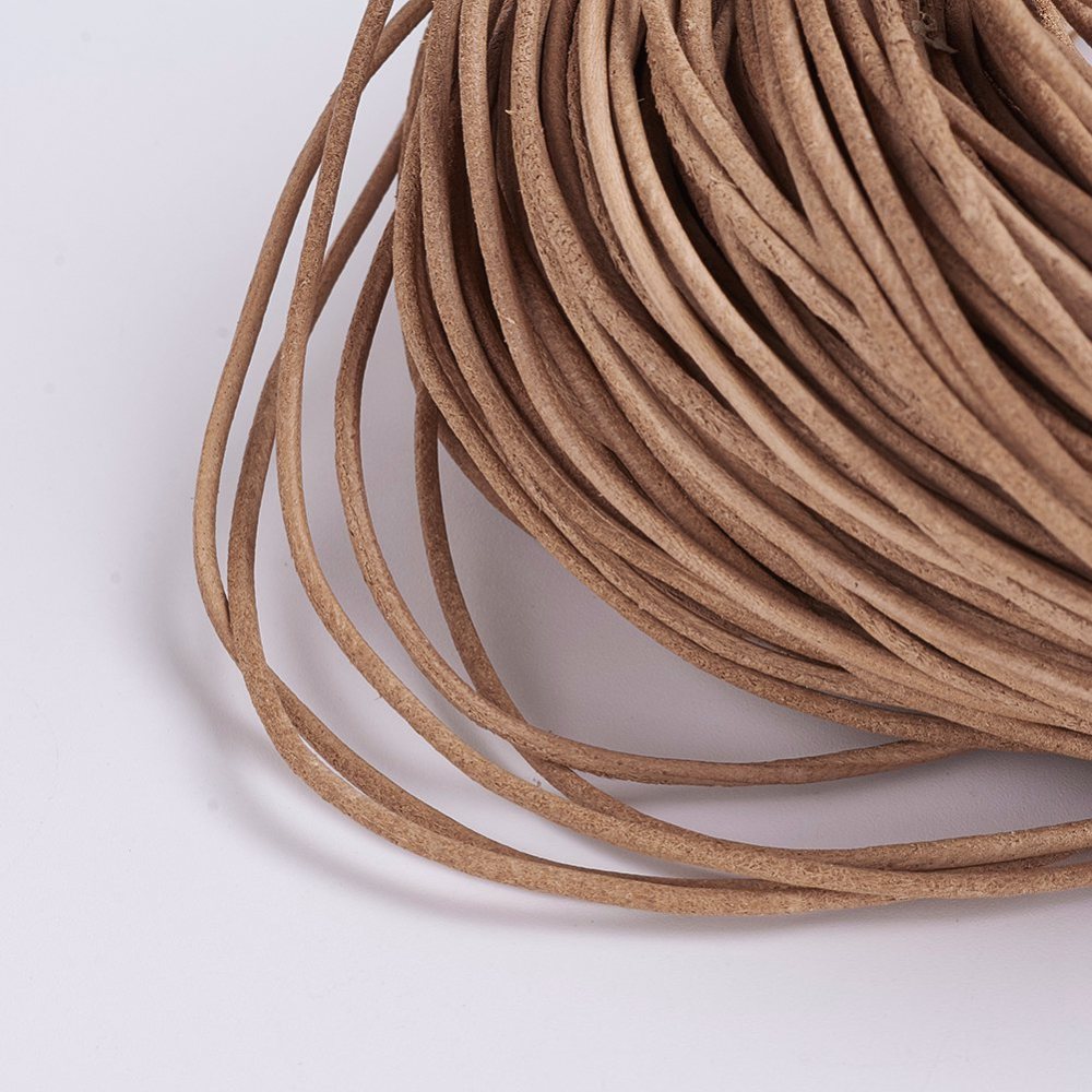 2mm Round Leather Cord (10m) - Peru