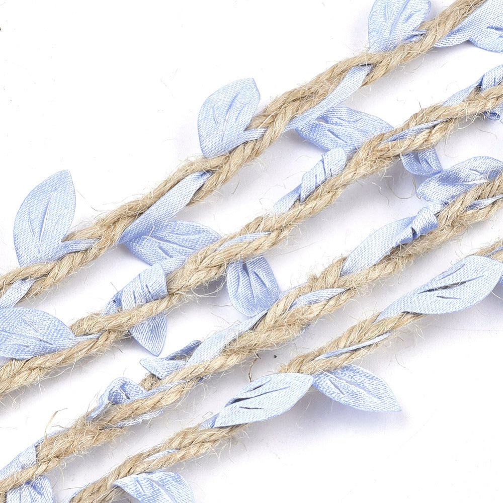 Leaf Trims w. Hemp Twine (1m) - Blue
