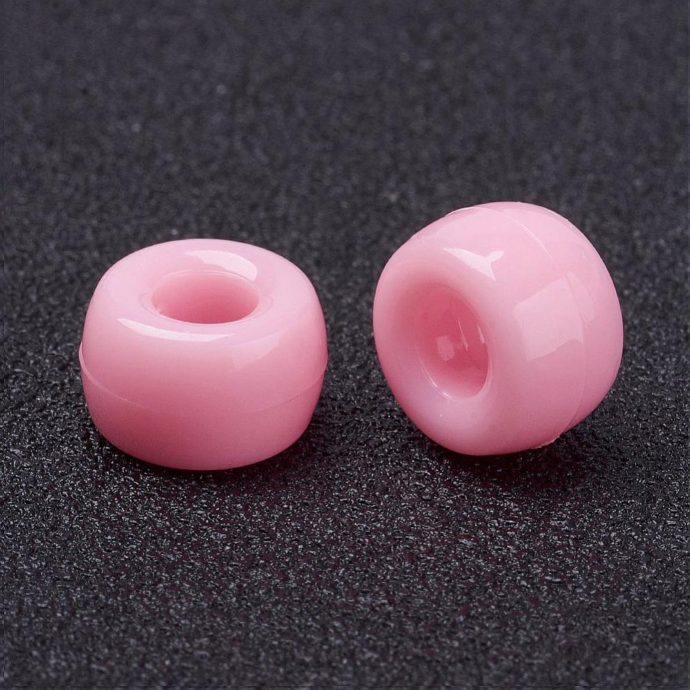 Light Pink Opaque (100) - Acrylic Pony Beads