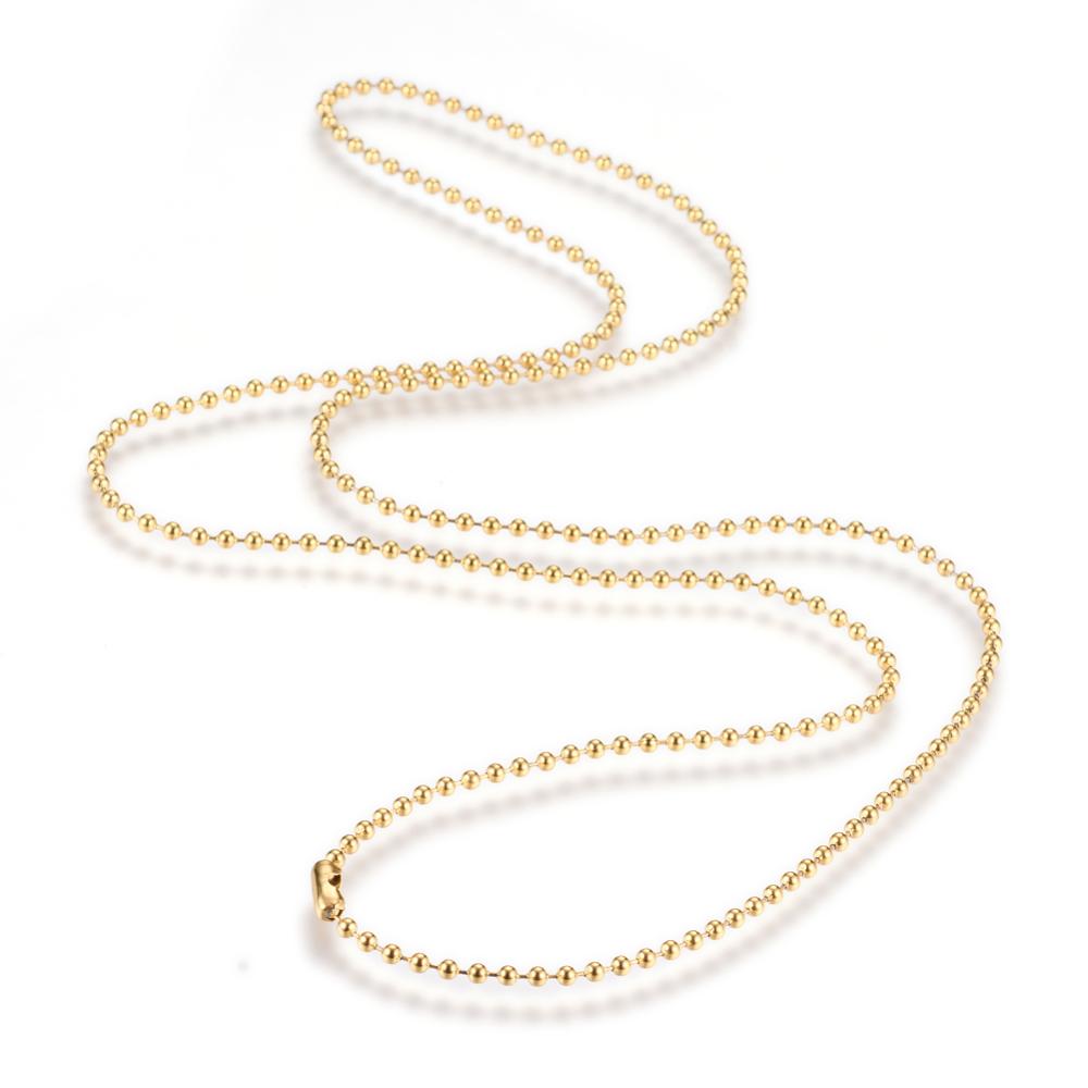 75cm Steel Ball Chain - Gold