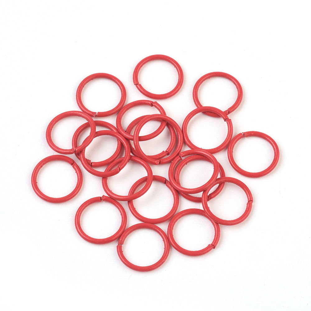 10mm Jumprings (20) - Red