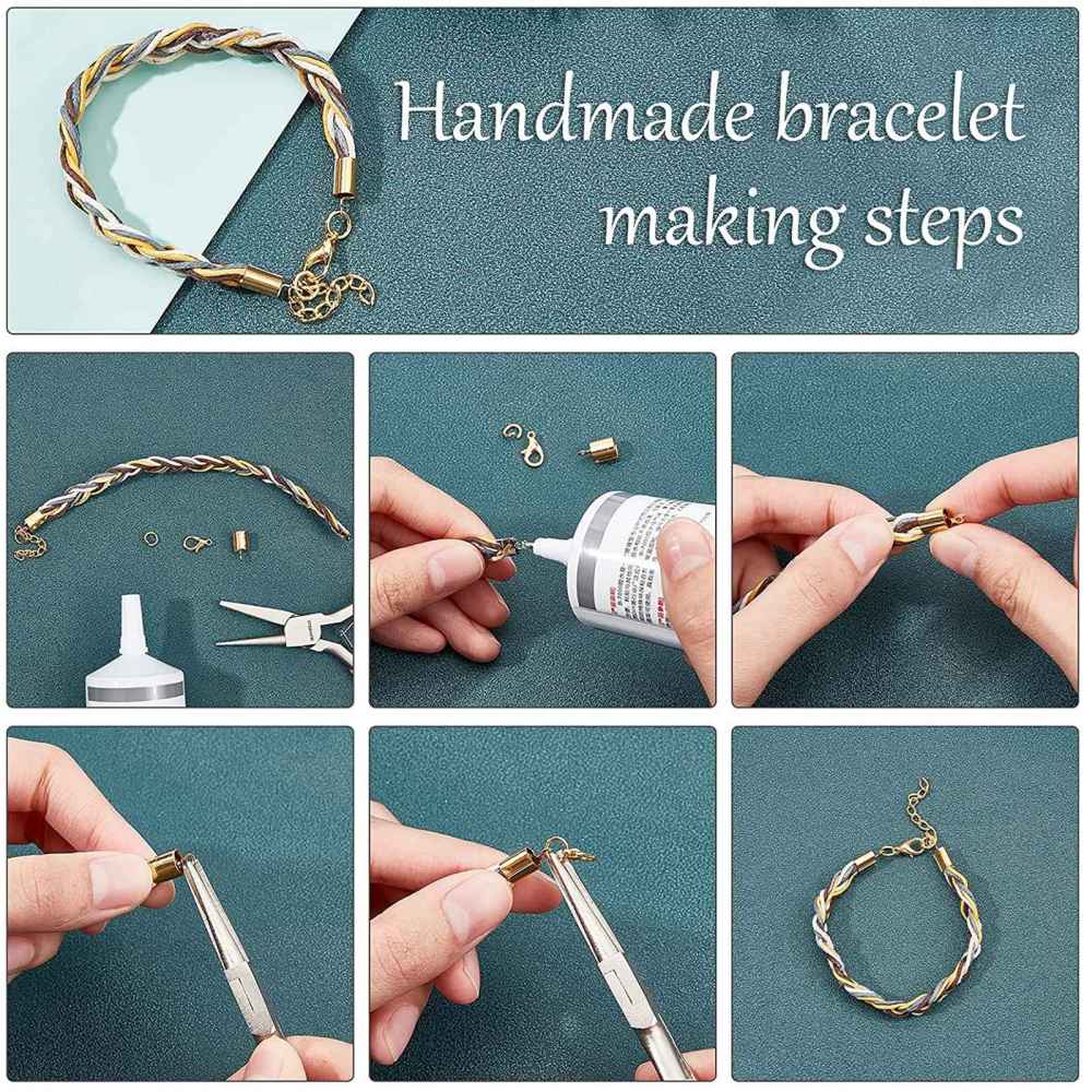 10mm Fold-Over End Crimp (20) - Gold