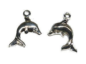 12mm Dolphin Charm (25) - Silver