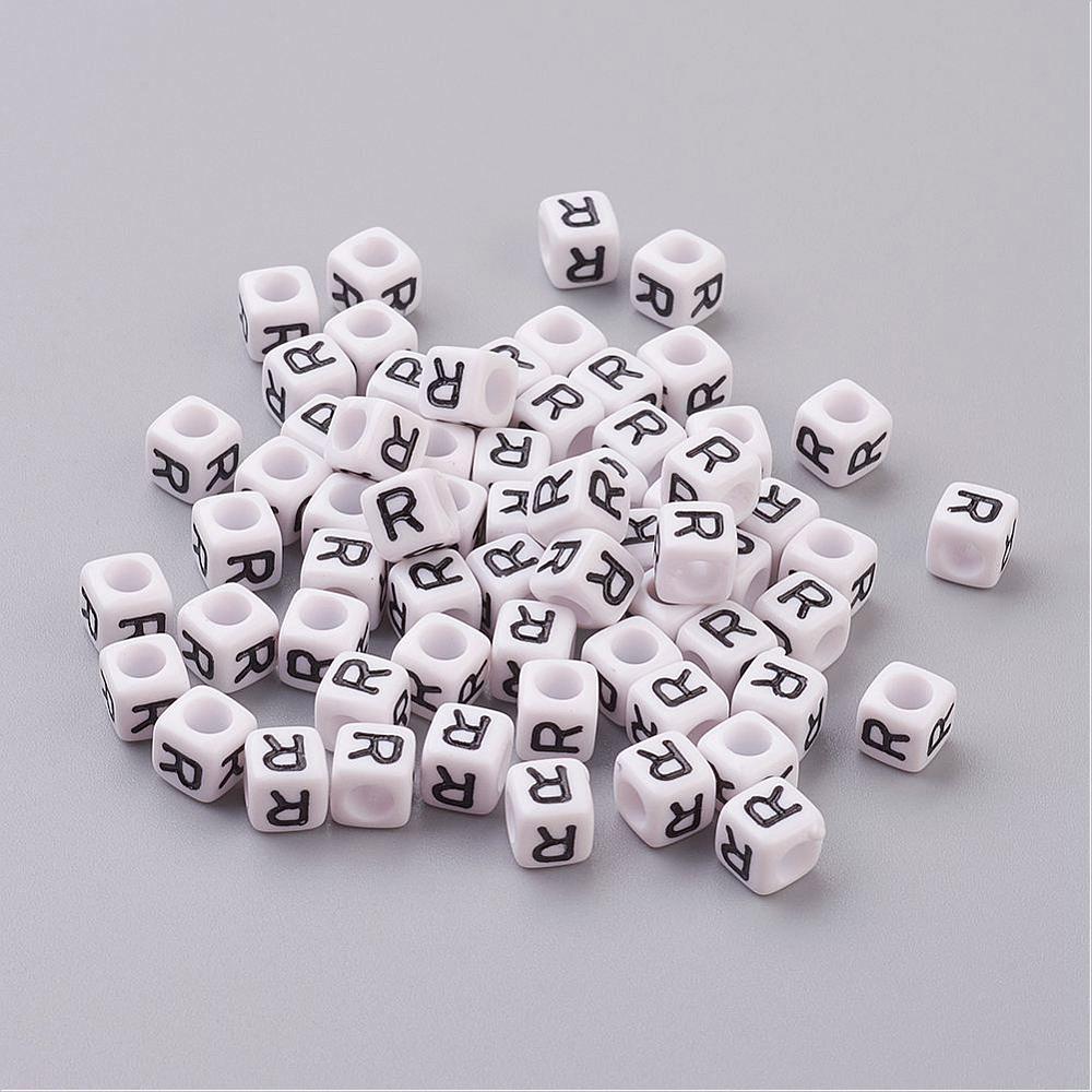 Alphabet Letter Beads (Cubes) - R
