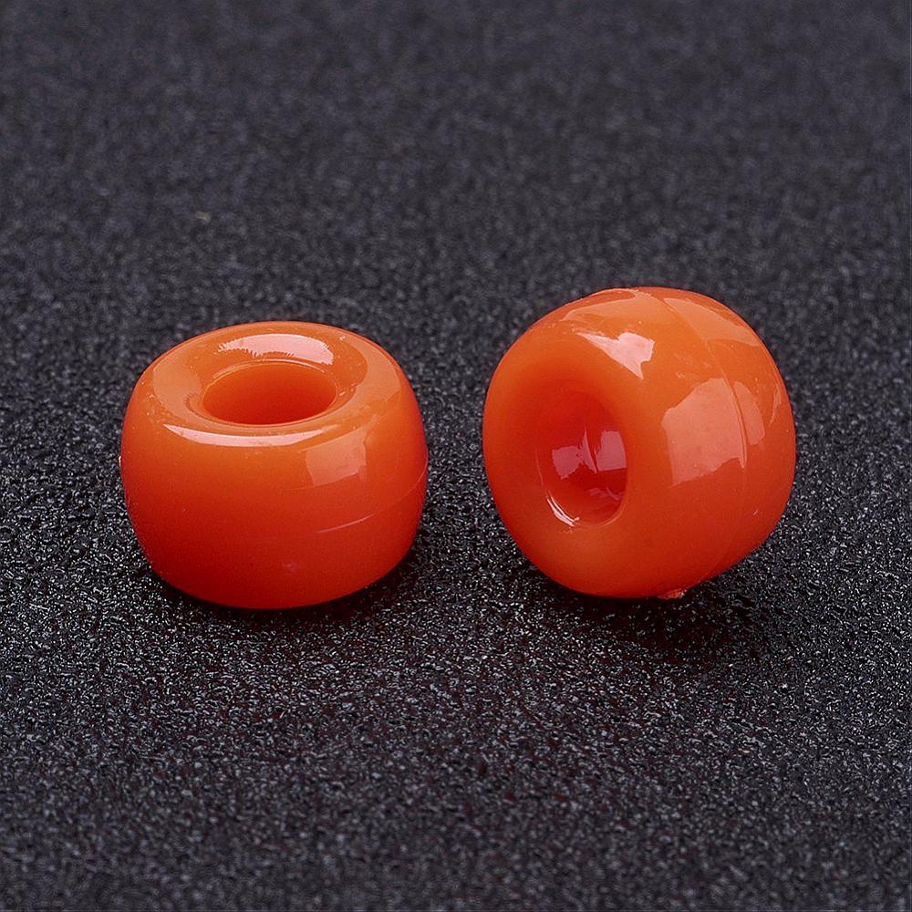 Orange Opaque (100) - Acrylic Pony Beads