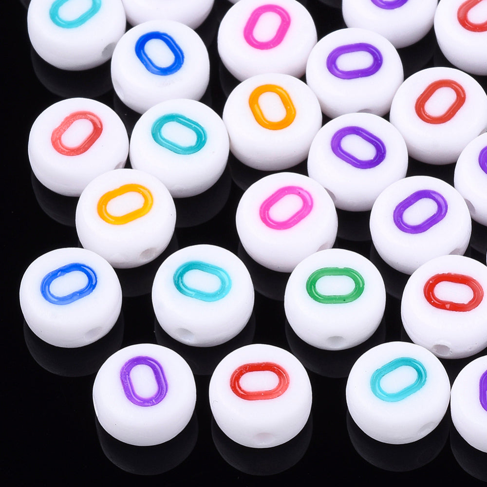 Alphabet Letter Beads (Rainbow) - O