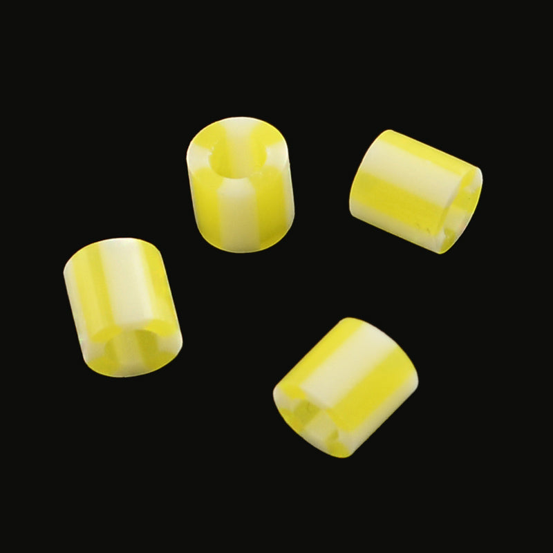 5mm Perler Beads - YELLOW/WHITE (500)