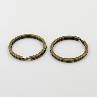 25mm Split Rings - Ancient Gold (10)