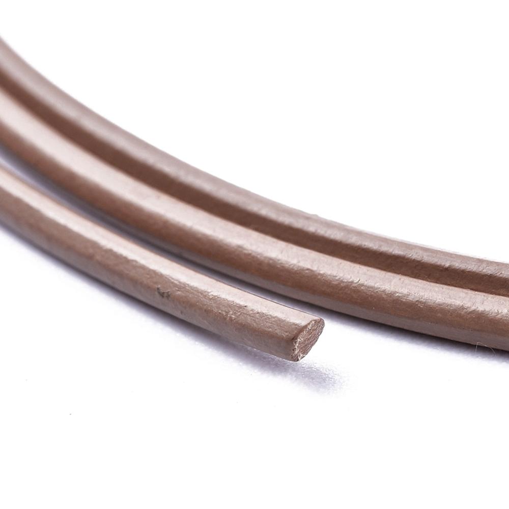 1.5mm Round Leather Cord (1m) - Camel