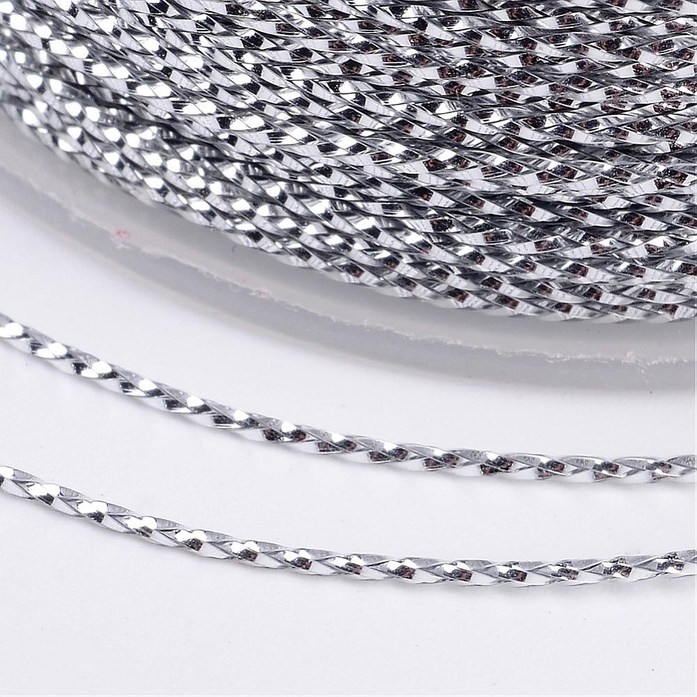 Silver (25m) - 1mm Metallic Cord