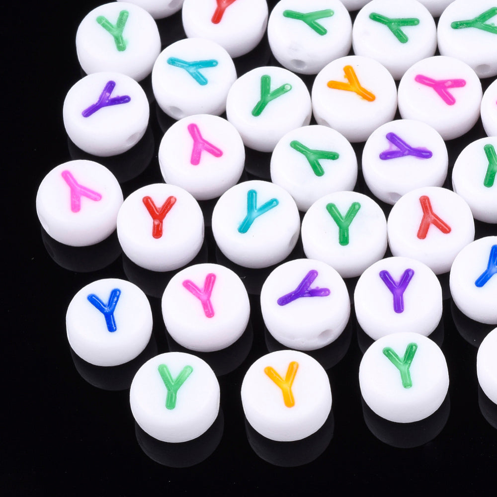 Alphabet Letter Beads (Rainbow) - Y