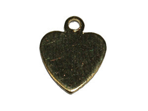 Gold Heart Charm w. Loop Qty: 50