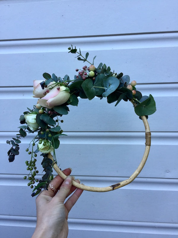 22cm Thin Rattan Hoop - Natural & Handmade