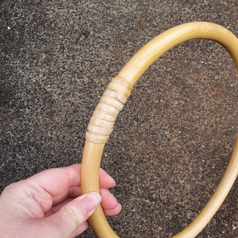 27cm Rattan Hoop - Natural & Handmade