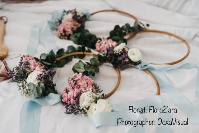 22cm Thin Rattan Hoop - Natural & Handmade